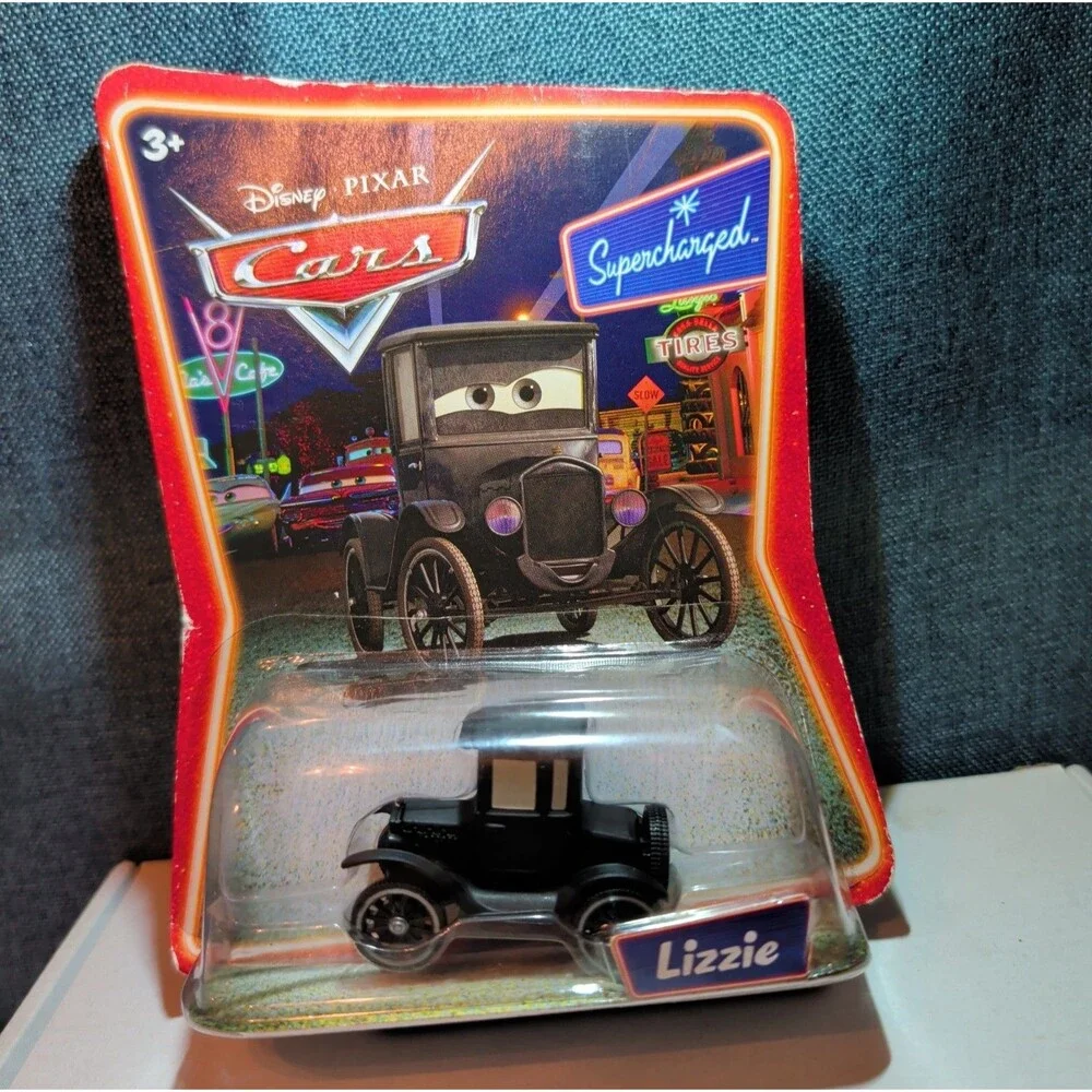 Mattel Disney Cars Lizzie Supercharged Diecast Unpunched Card New Factory Sealed